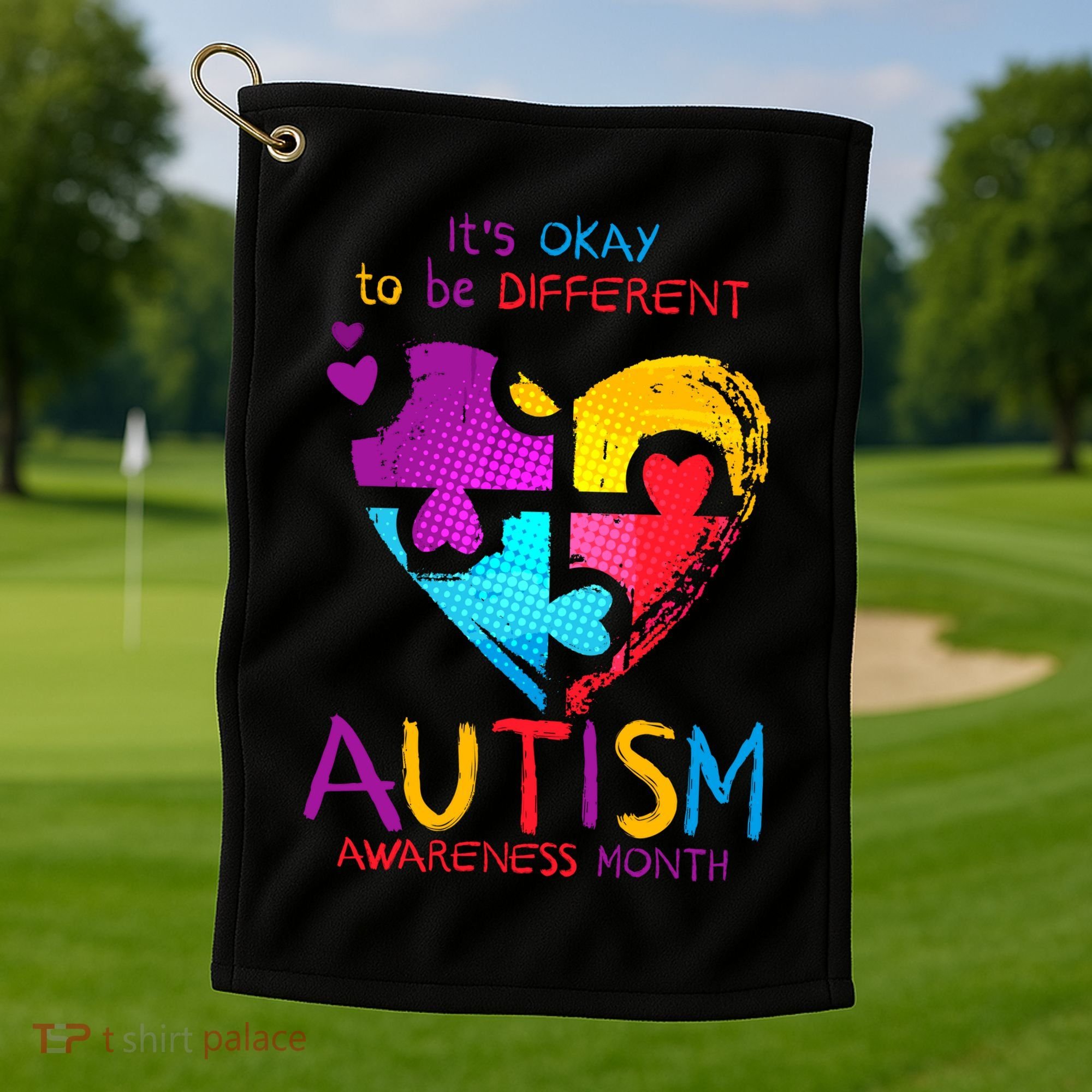 It's Okay To Be Different Autism Awareness Month Golf Towel