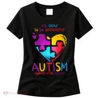 It's Okay To Be Different Autism Awareness Month Women's T-Shirt thumb 0