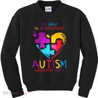 It's Okay To Be Different Autism Awareness Month Kids Sweatshirt thumb 0