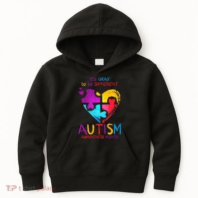 It's Okay To Be Different Autism Awareness Month Kids Hoodie