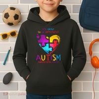 It's Okay To Be Different Autism Awareness Month Kids Hoodie thumb 2