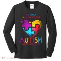 It's Okay To Be Different Autism Awareness Month Kids Long Sleeve Shirt thumb 0