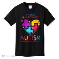It's Okay To Be Different Autism Awareness Month Kids T-Shirt thumb 0