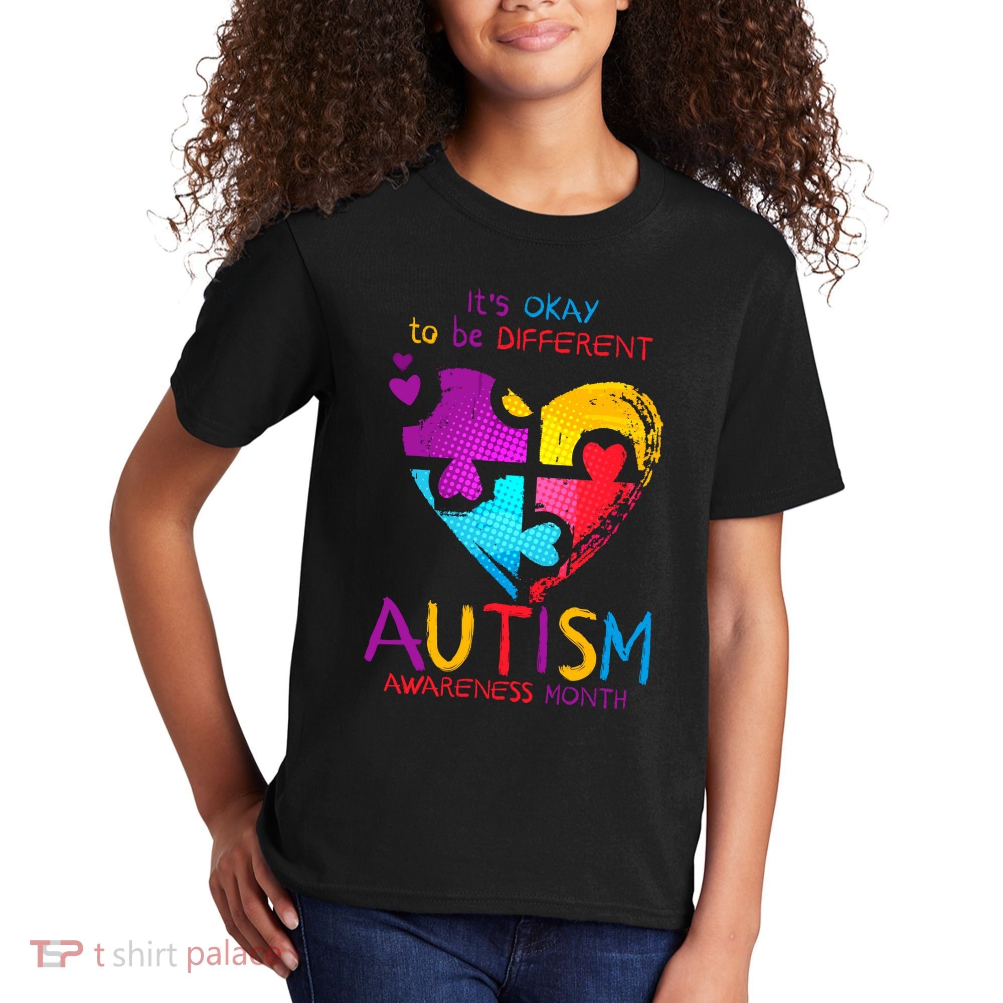 It's Okay To Be Different Autism Awareness Month Kids T-Shirt