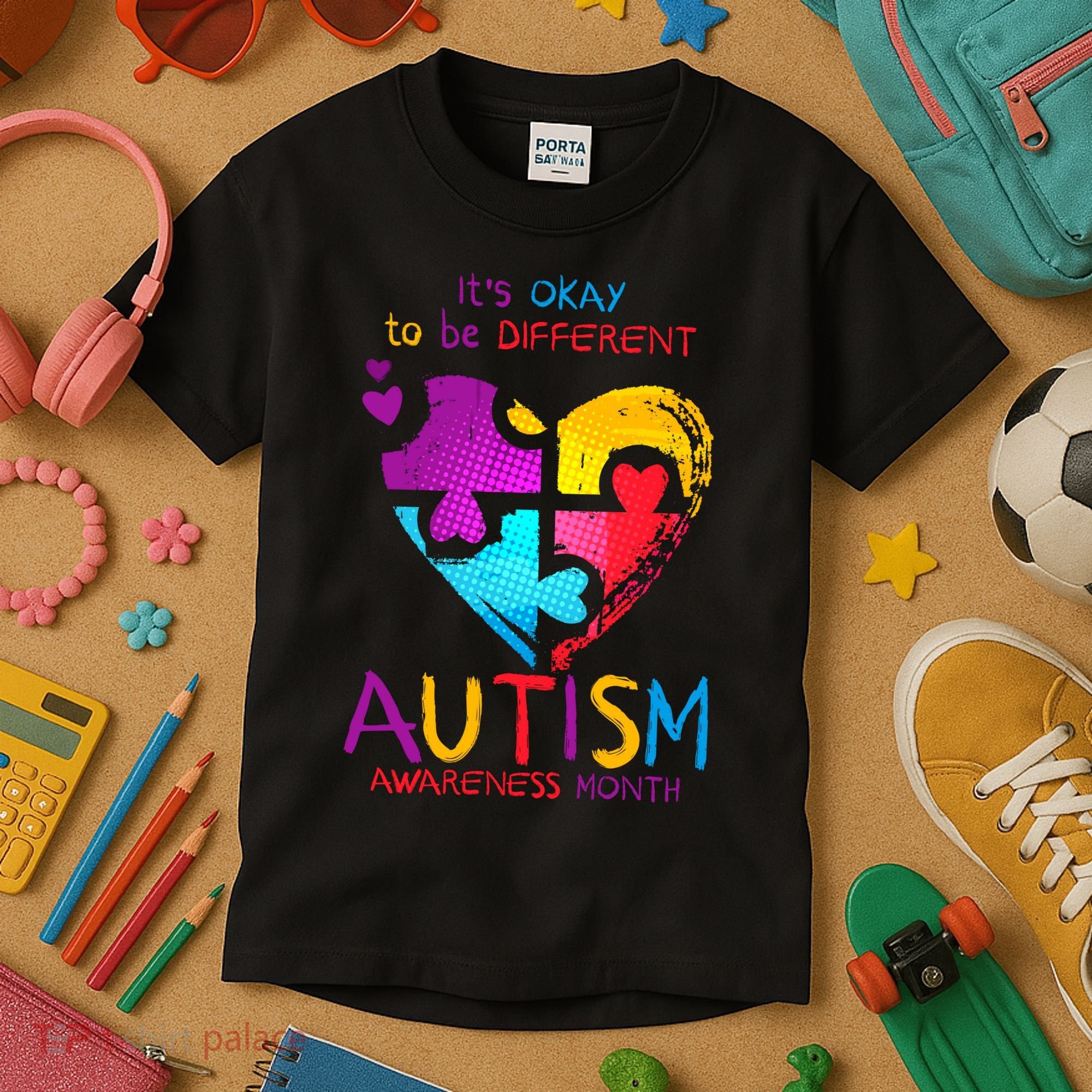 It's Okay To Be Different Autism Awareness Month Kids T-Shirt