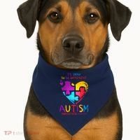 It's Okay To Be Different Autism Awareness Month1 USA-Made Doggie Bandana thumb 1
