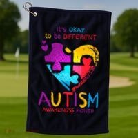 It's Okay To Be Different Autism Awareness Month1 Golf Towel thumb 1