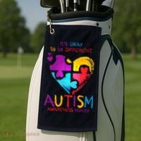 It's Okay To Be Different Autism Awareness Month1 Golf Towel thumb 2