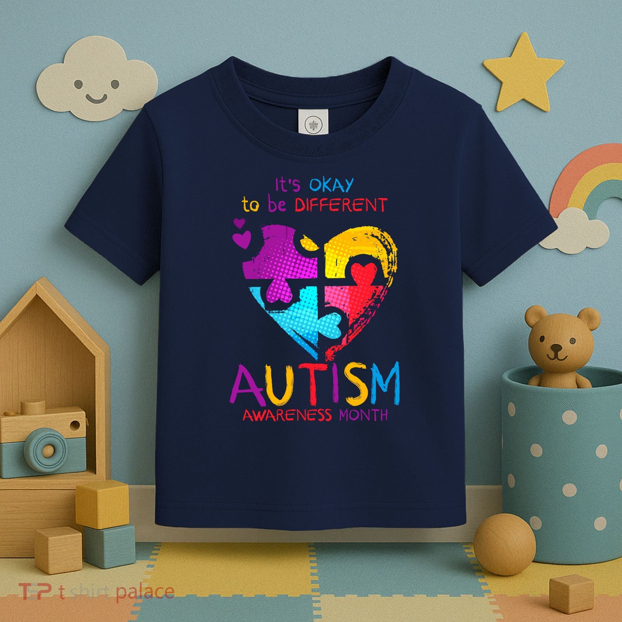 It's Okay To Be Different Autism Awareness Month1 Toddler T-Shirt