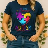 It's Okay To Be Different Autism Awareness Month1 Women's T-Shirt thumb 2
