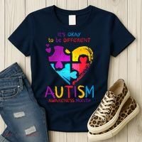 It's Okay To Be Different Autism Awareness Month1 Women's T-Shirt thumb 3