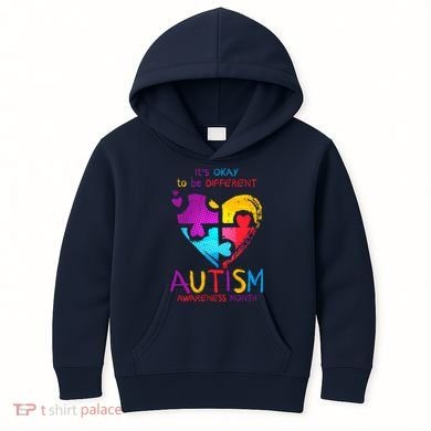 It's Okay To Be Different Autism Awareness Month1 Kids Hoodie