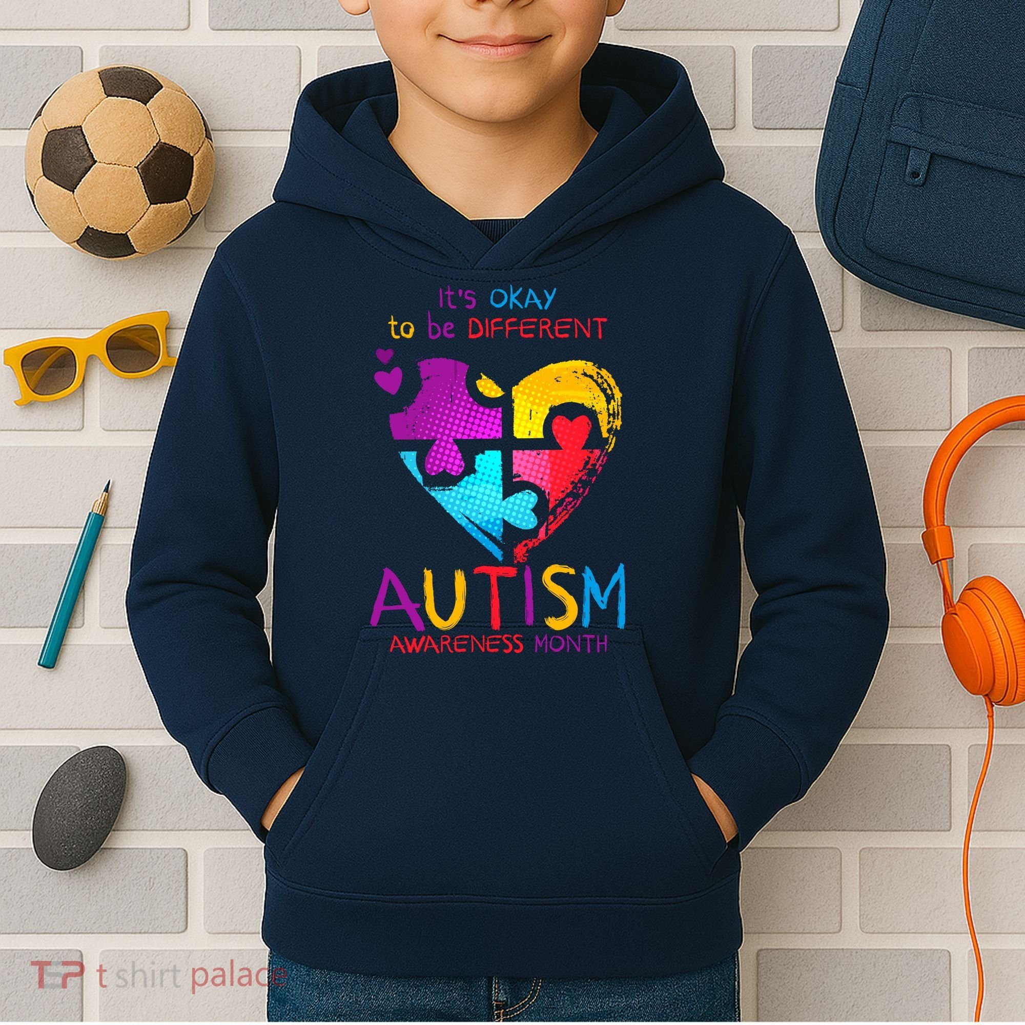 It's Okay To Be Different Autism Awareness Month1 Kids Hoodie