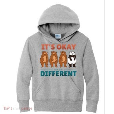 It's Okay To Be Different Bears Kids Hoodie