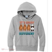 It's Okay To Be Different Bears Kids Hoodie thumb 0
