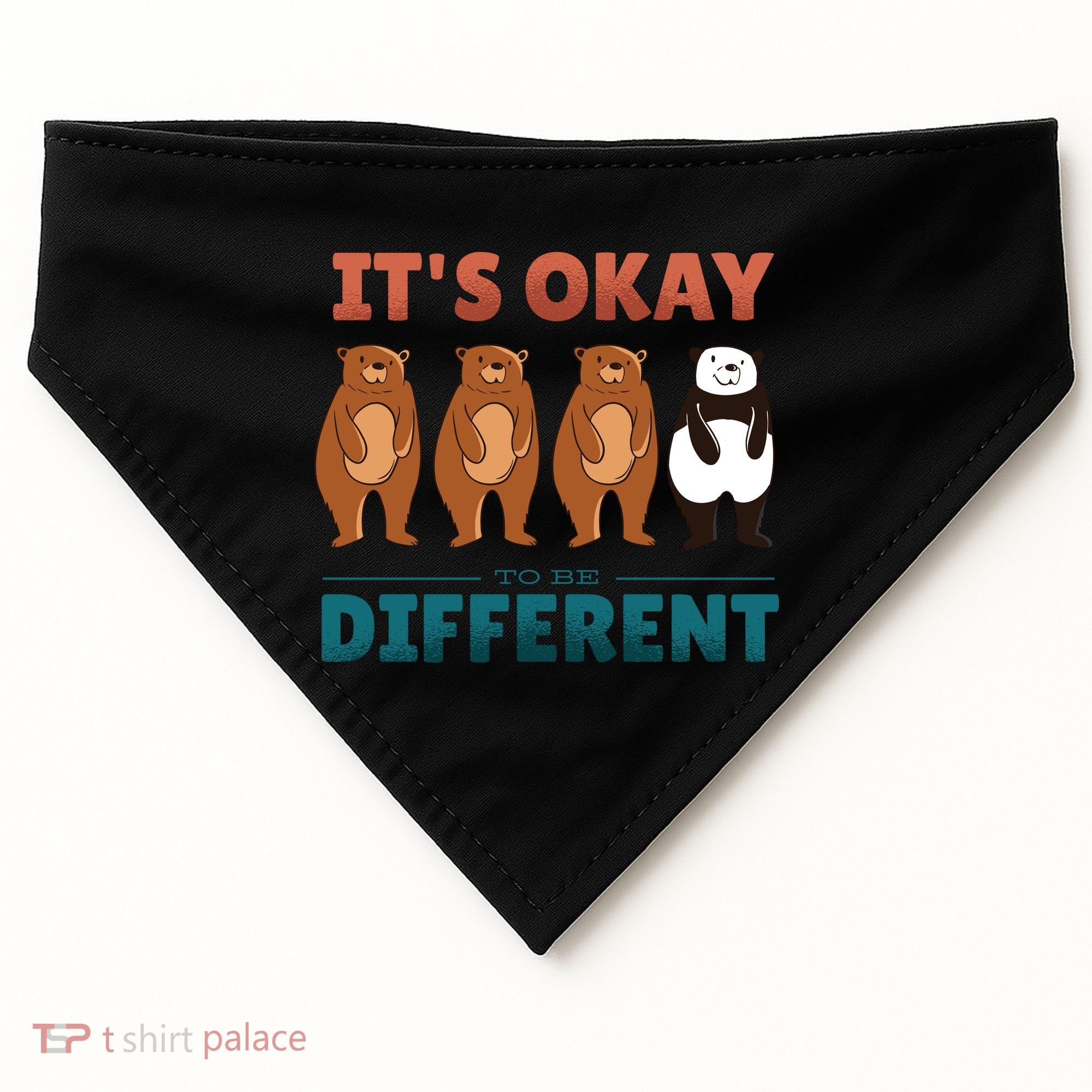 It's Okay To Be Different Bears USA-Made Doggie Bandana