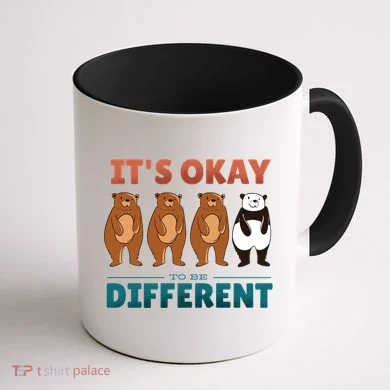 It's Okay To Be Different Bears Coffee Mug back