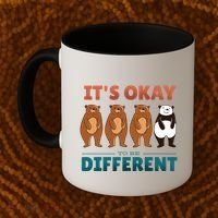 It's Okay To Be Different Bears Coffee Mug thumb 2
