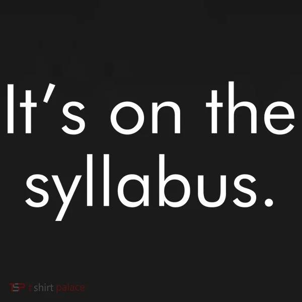 It's on the Syllabus. Kids Long Sleeve Shirt