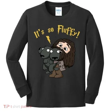 It's So Fluffy Funny Magical Wizard Kids Long Sleeve Shirt