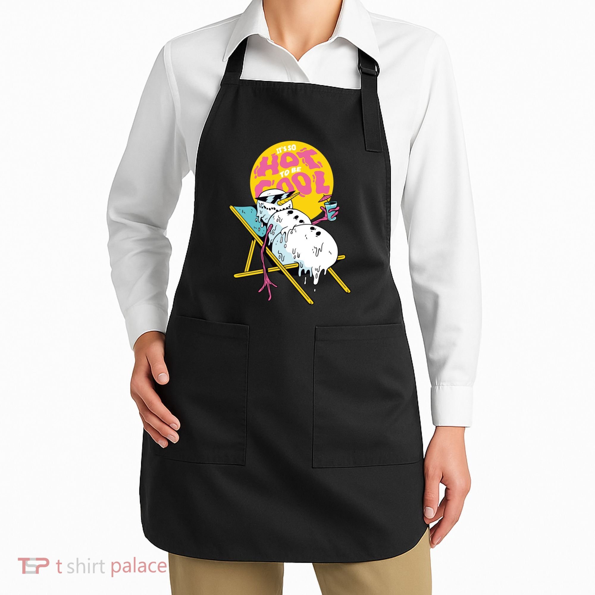 It's So Hot To Be Cool Snowman Apron