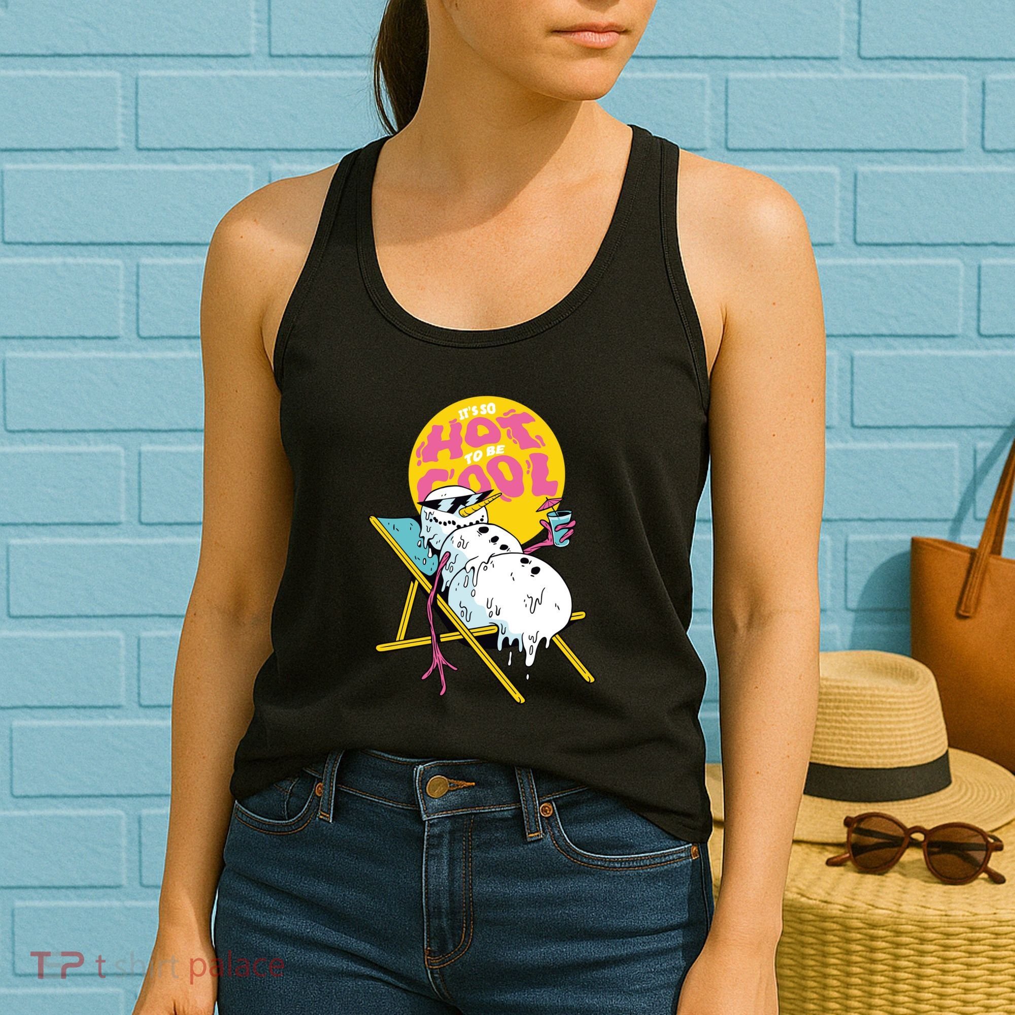 It's So Hot To Be Cool Snowman Women's Tank Top
