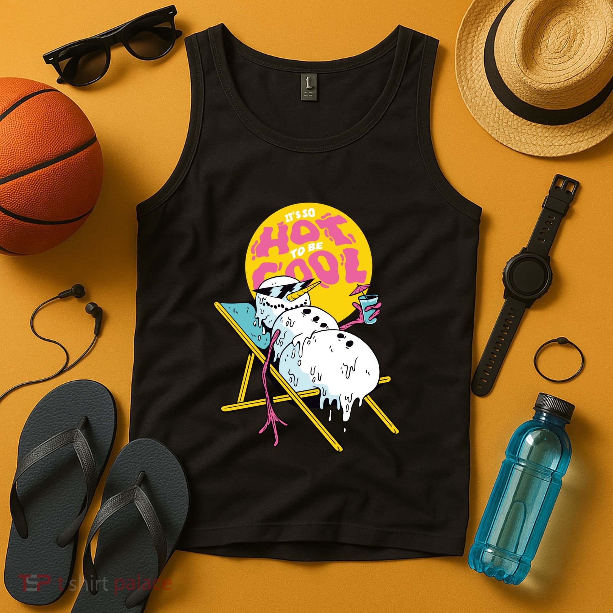 It's So Hot To Be Cool Snowman Tank Top