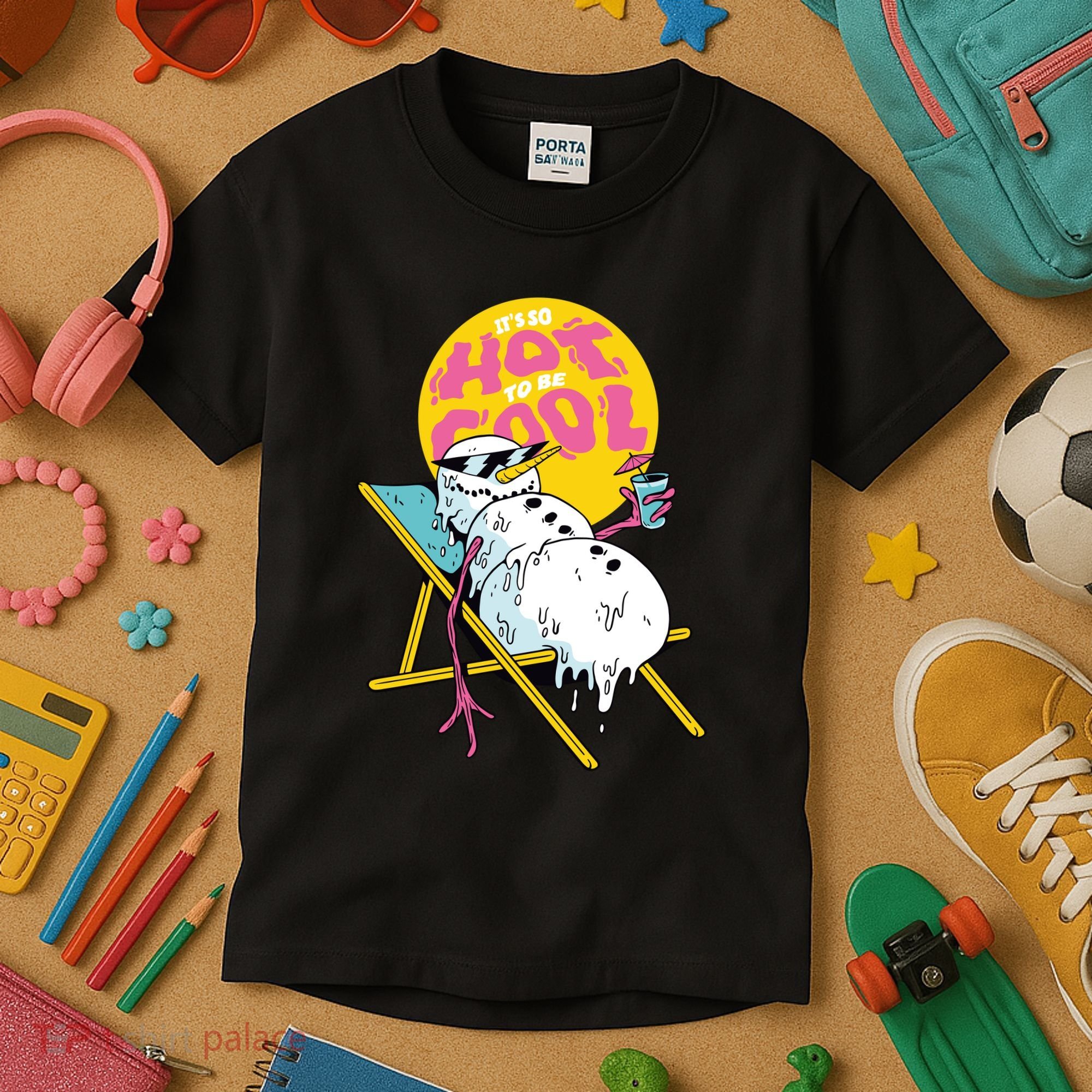 It's So Hot To Be Cool Snowman Kids T-Shirt