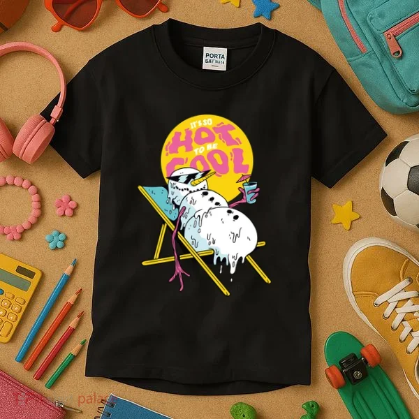 It's So Hot To Be Cool Snowman Kids T-Shirt