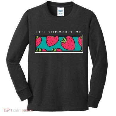 It's Summer Time Kids Long Sleeve Shirt