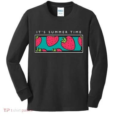 It's Summer Time Kids Long Sleeve Shirt