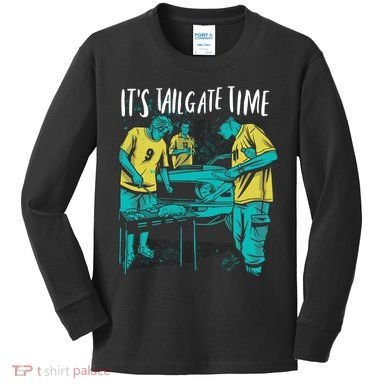It's Tailgate Time Kids Long Sleeve Shirt