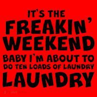 It's The Freakin Weekend Ten Loads Of Laundry Santa Hat thumb 1