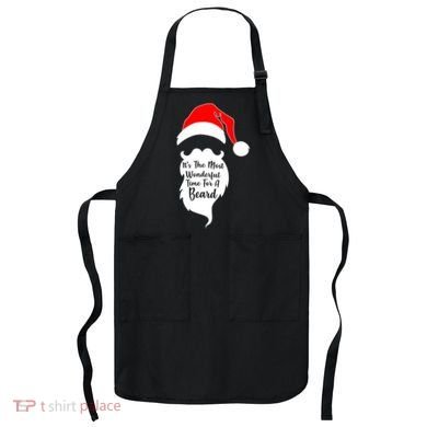 It's The Most Wonderful Time for a Beard Funny Christmas Apron