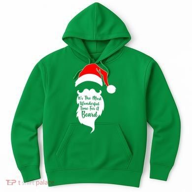 It's The Most Wonderful Time for a Beard Funny Christmas Hoodie
