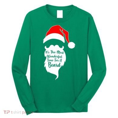 It's The Most Wonderful Time for a Beard Funny Christmas Long Sleeve Shirt