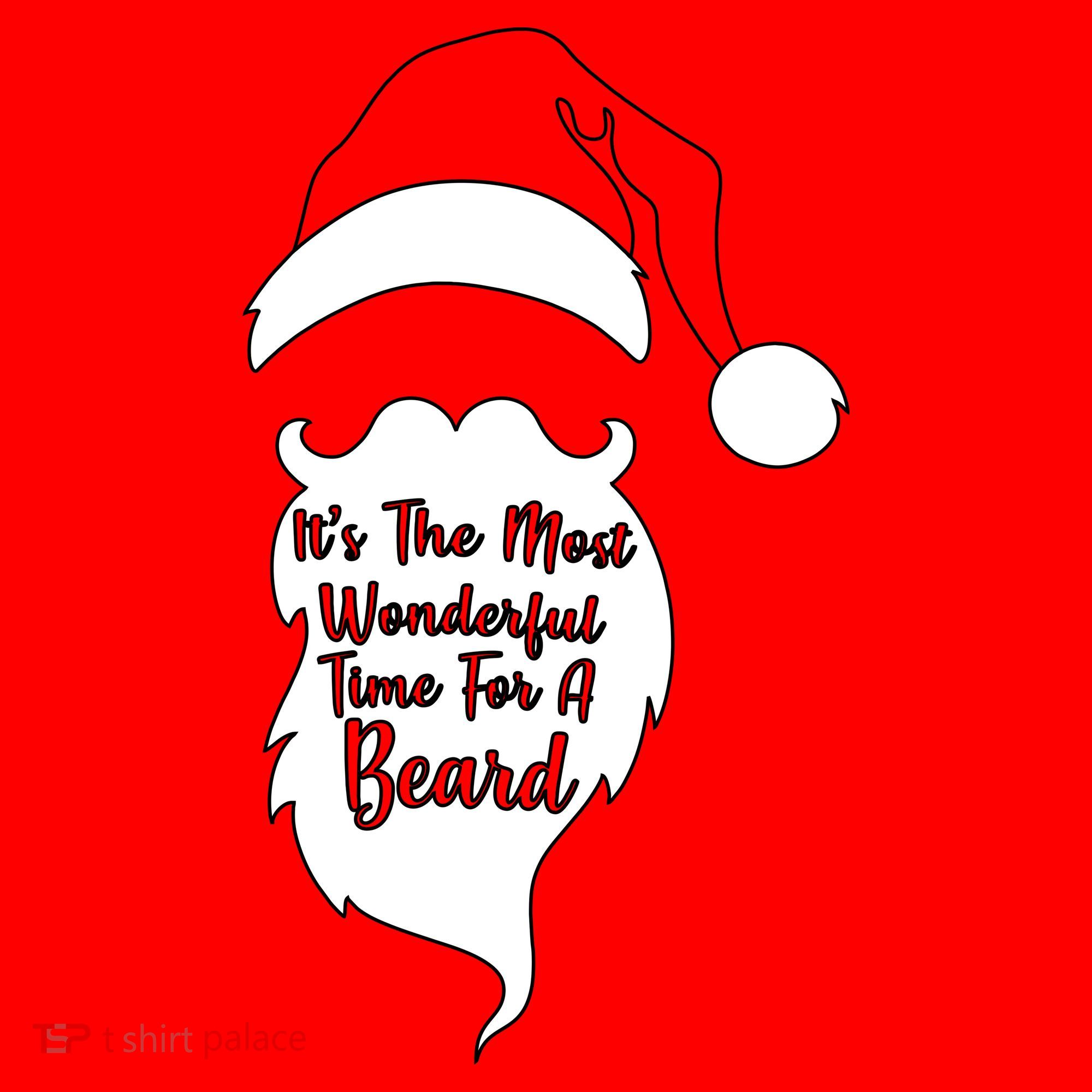It's The Most Wonderful Time for a Beard Funny Christmas Santa Hat
