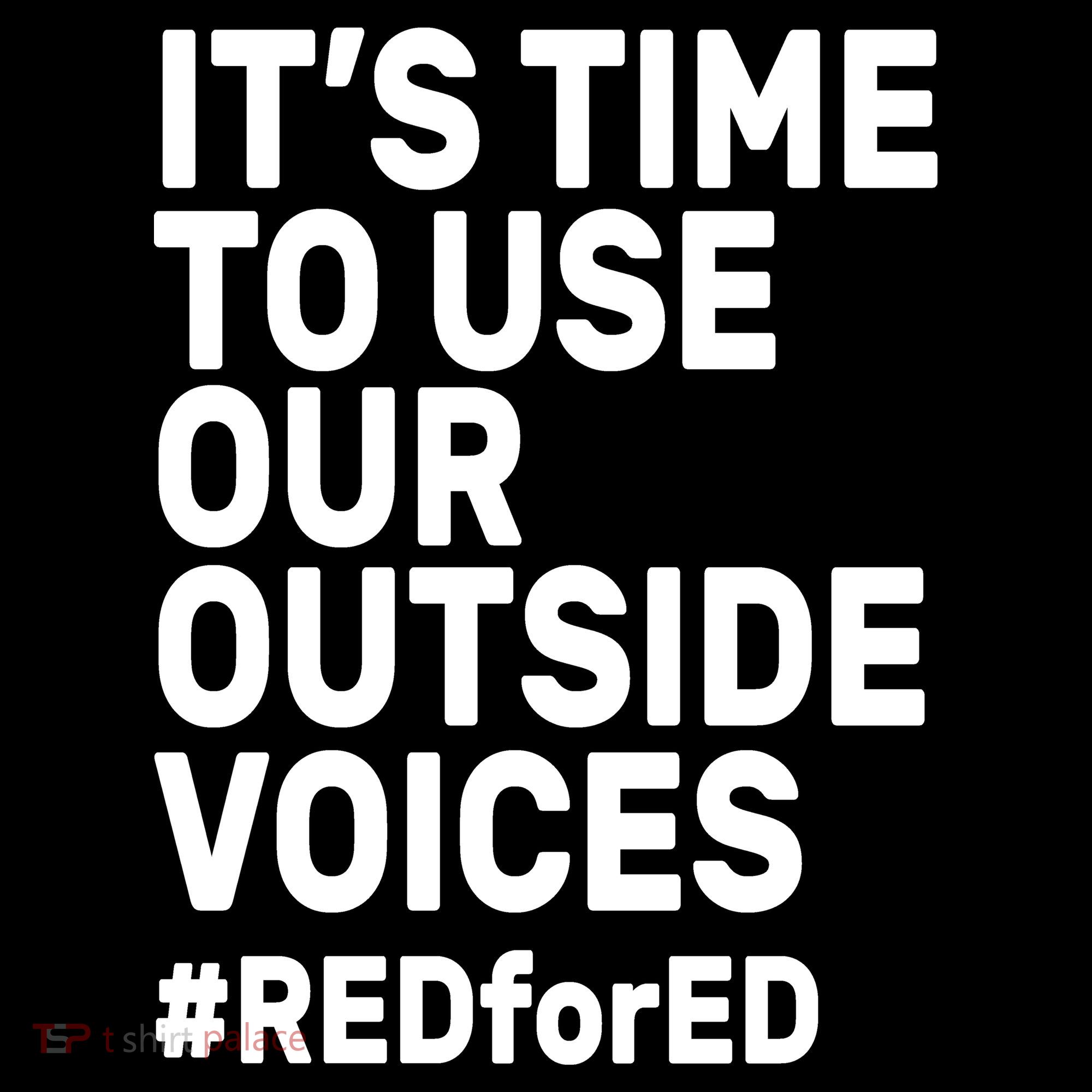 It's Time To Use Our Outside Voice Red For Ed Women's Hoodie