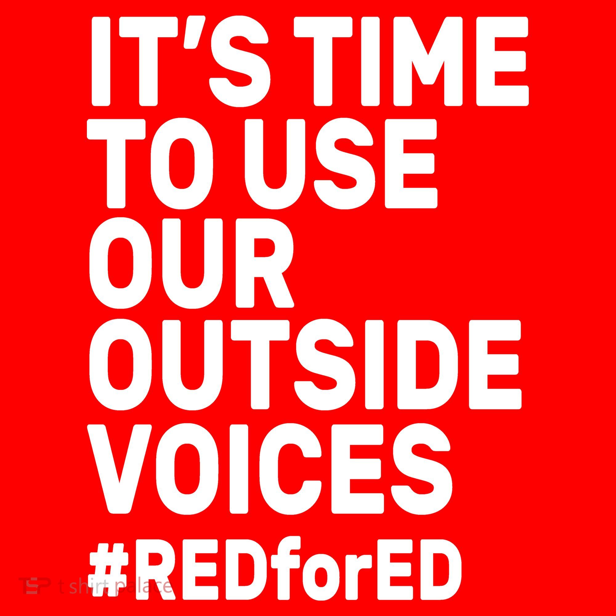 It's Time To Use Our Outside Voice Red For Ed USA-Made Doggie Bandana