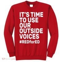 It's Time To Use Our Outside Voice Red For Ed Sweatshirt thumb 0