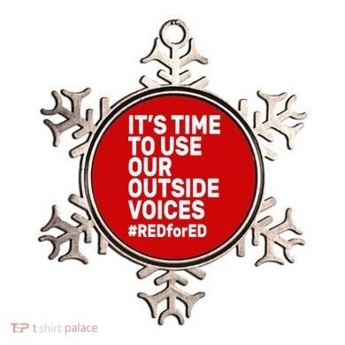 It's Time To Use Our Outside Voice Red For Ed Ornament