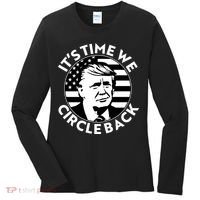 It's Time We Circle Back Trump 2024 Election Women's Long Sleeve Shirt thumb 0