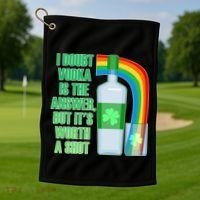 It's Worth a Shot of Vodka Golf Towel thumb 1
