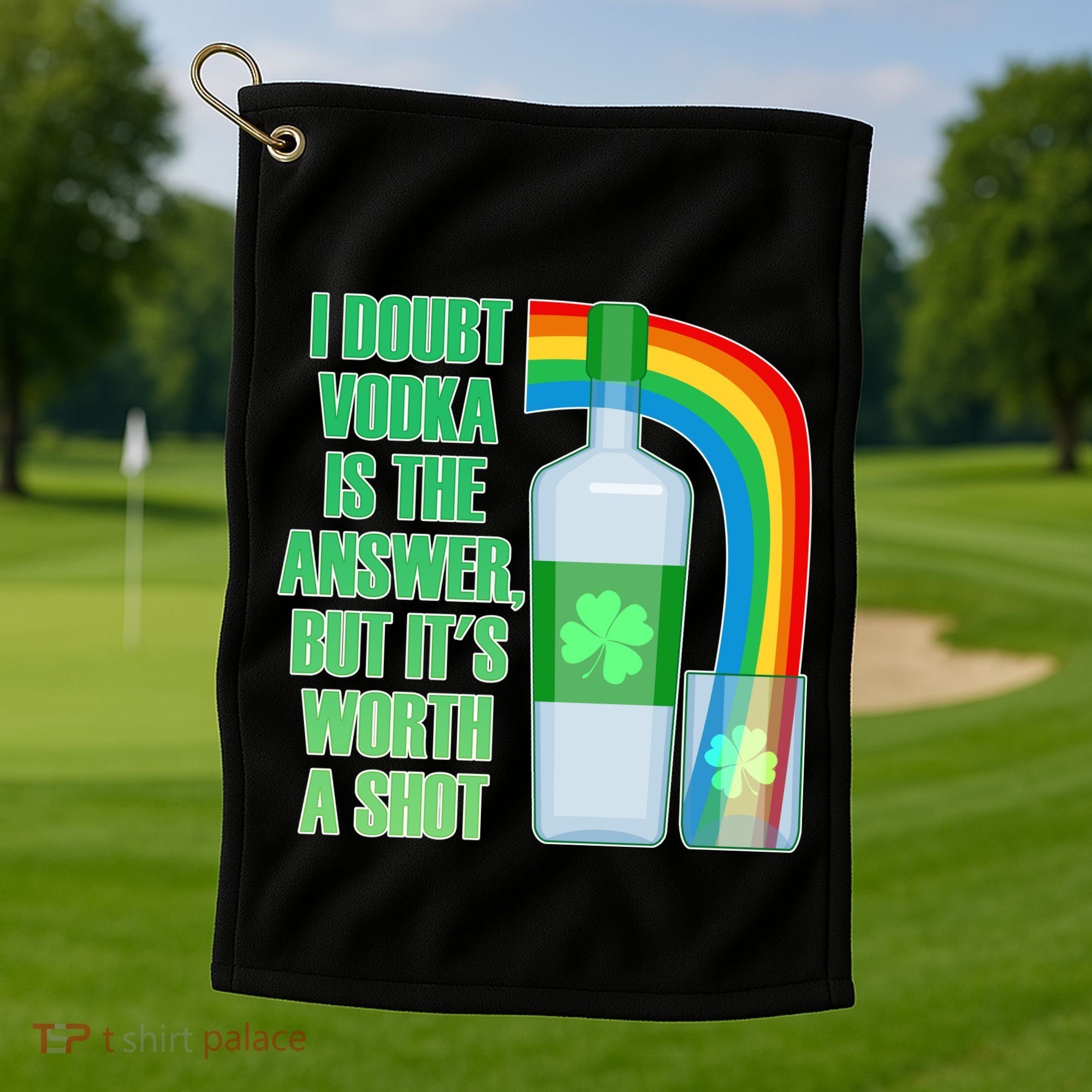 It's Worth a Shot of Vodka Golf Towel