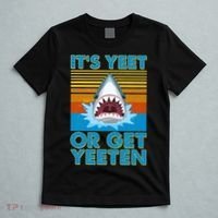 It's Yeet or Get Yeeten Shark Attack T-Shirt thumb 5