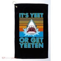 It's Yeet or Get Yeeten Shark Attack Golf Towel thumb 0