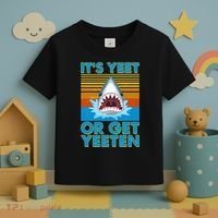 It's Yeet or Get Yeeten Shark Attack Toddler T-Shirt thumb 3
