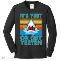 It's Yeet or Get Yeeten Shark Attack Kids Long Sleeve Shirt thumb 0
