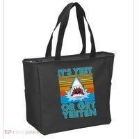 It's Yeet or Get Yeeten Shark Attack Tote Bag thumb 2