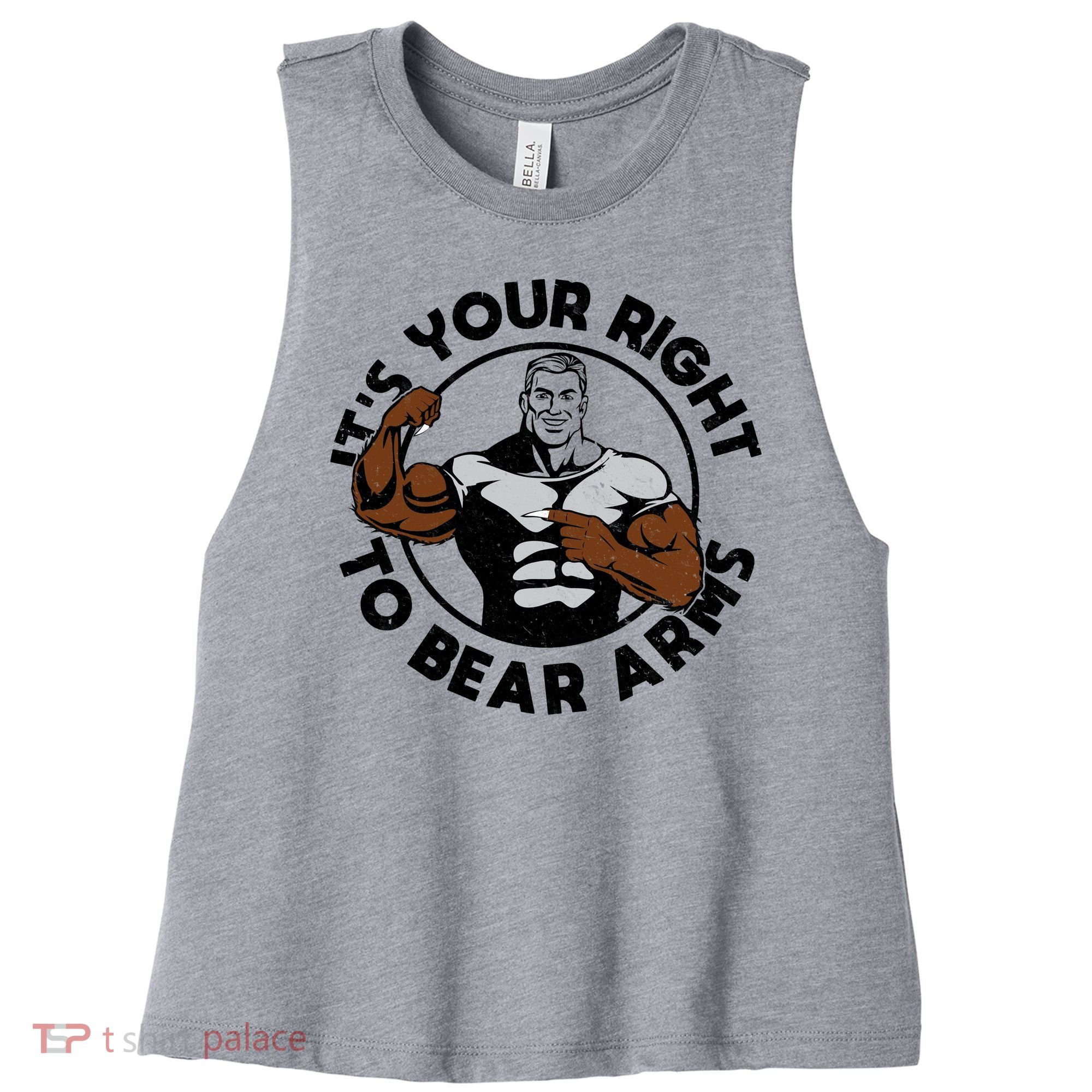 It's Your Right To Bear Arms Women's Racerback Cropped Tank